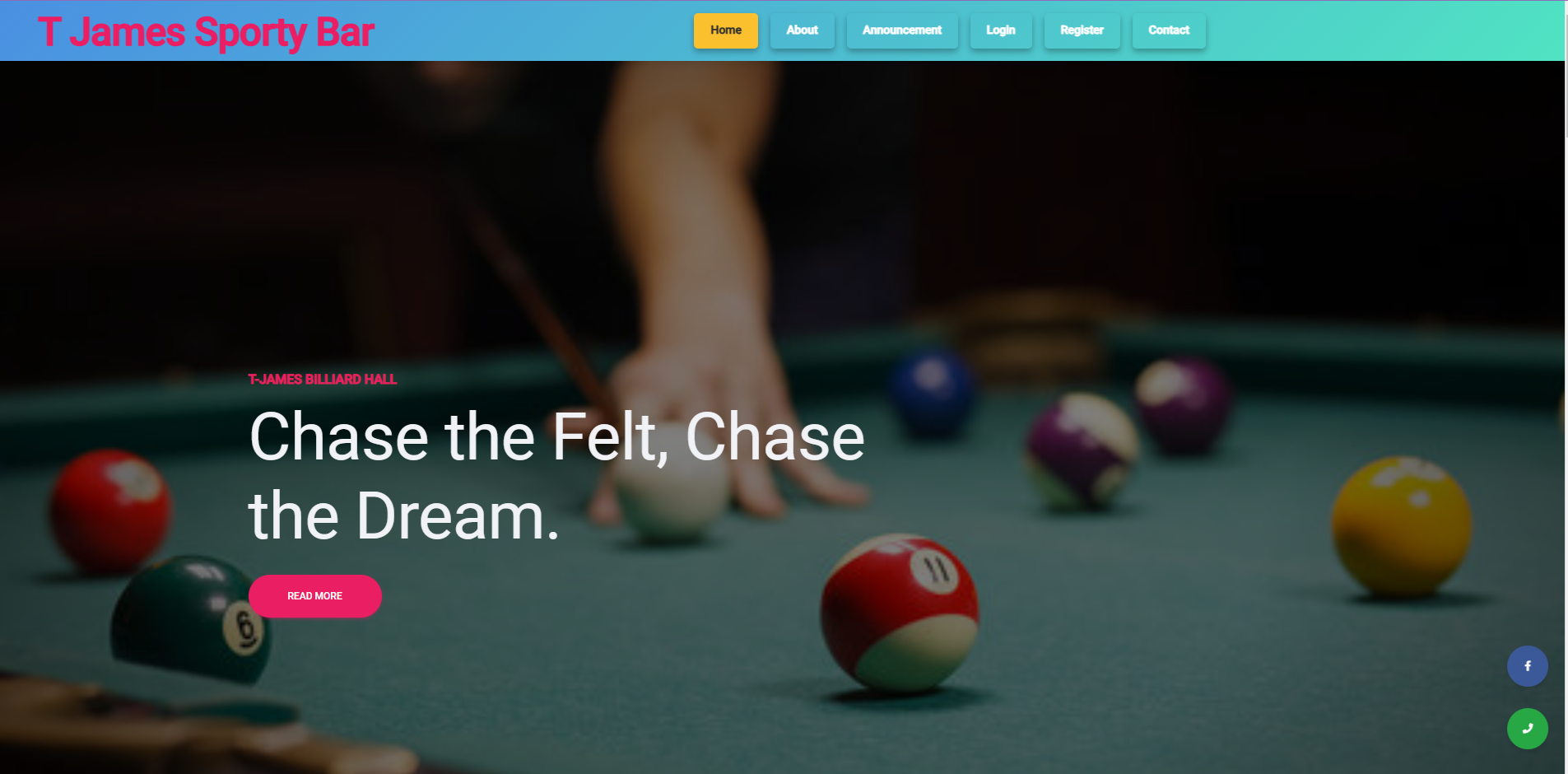 Billiard Management System screenshot