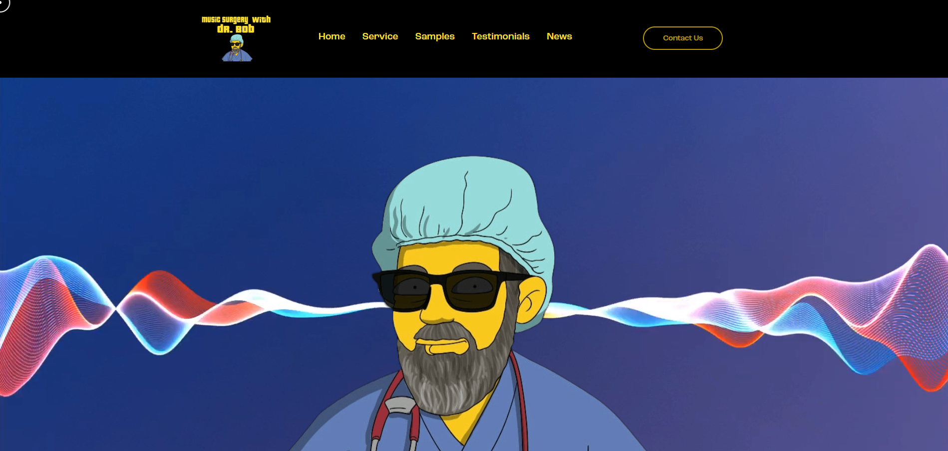 Dr. Bob Music Surgery website screenshot