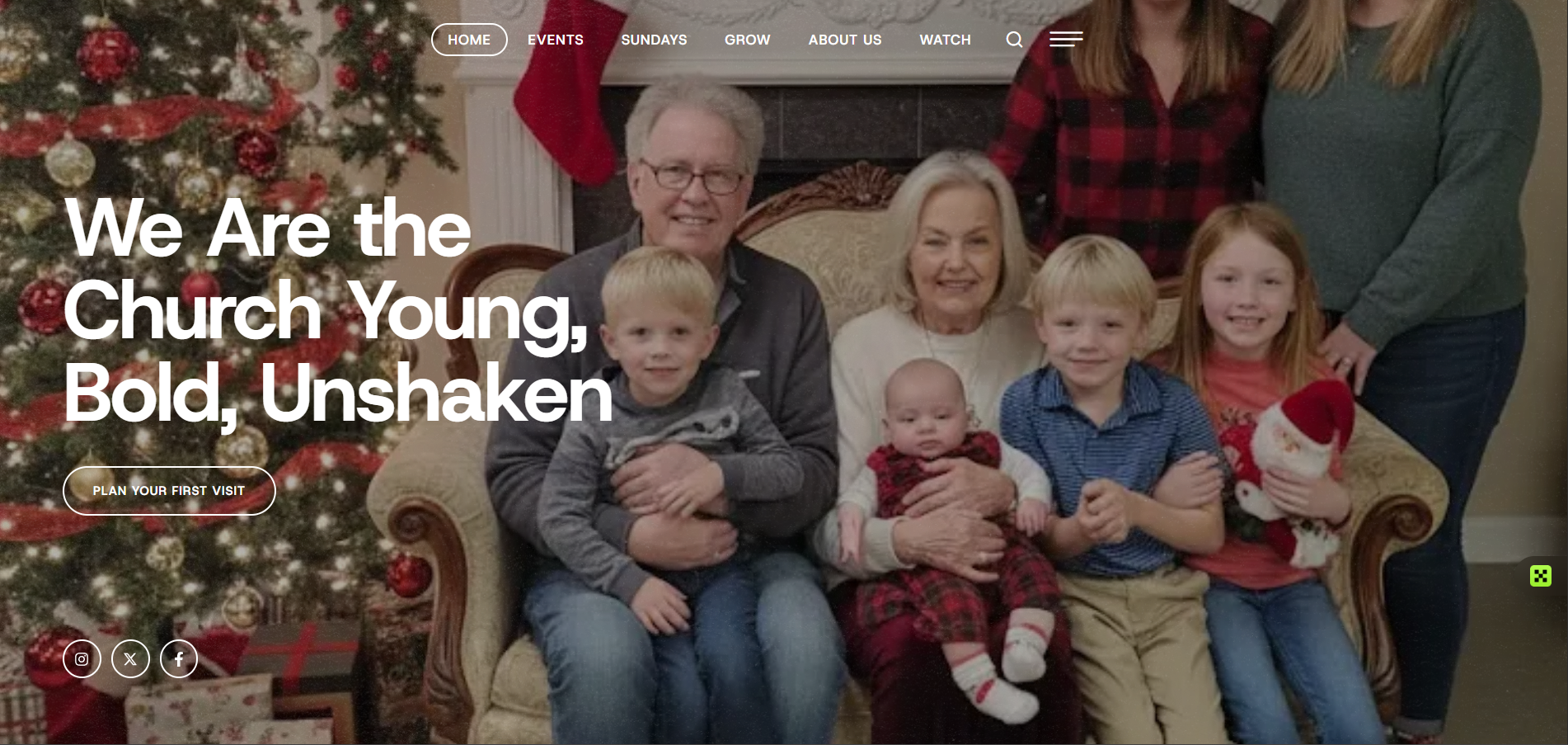 Holiday Heights Church website screenshot