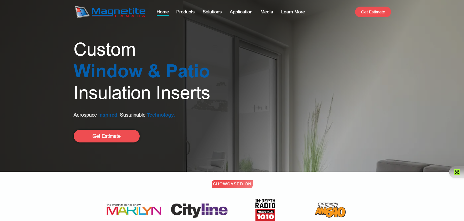 Magnetite window inserts website screenshot