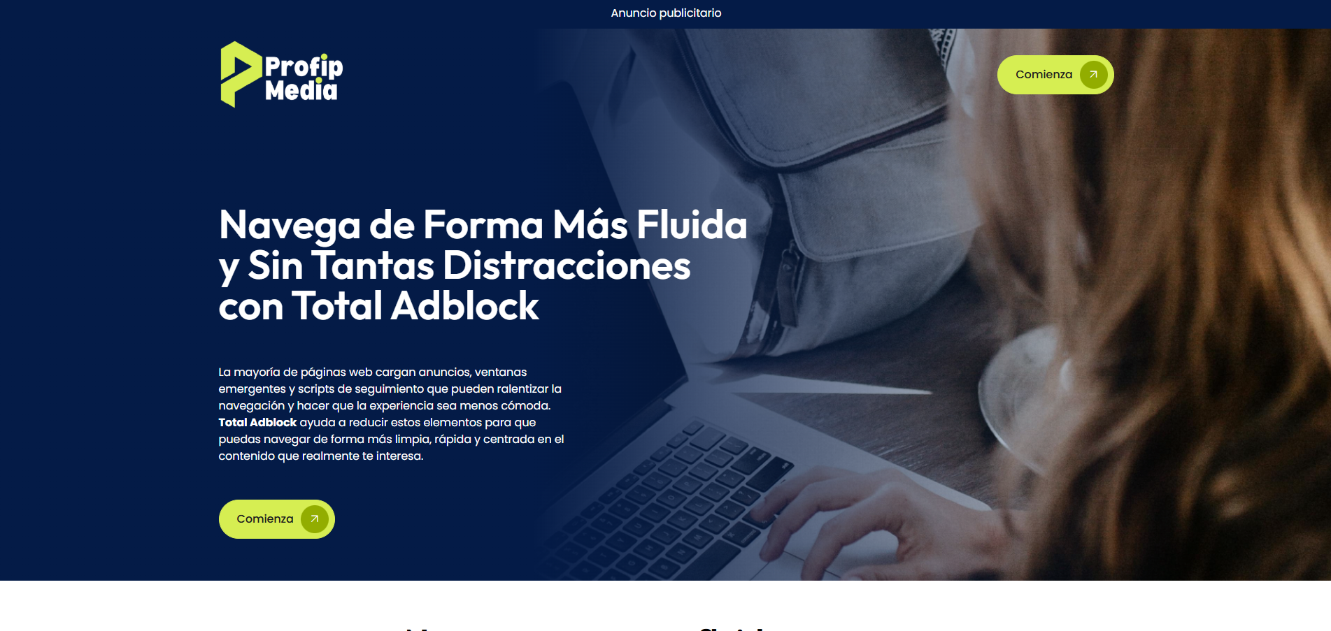 Profip Media website screenshot