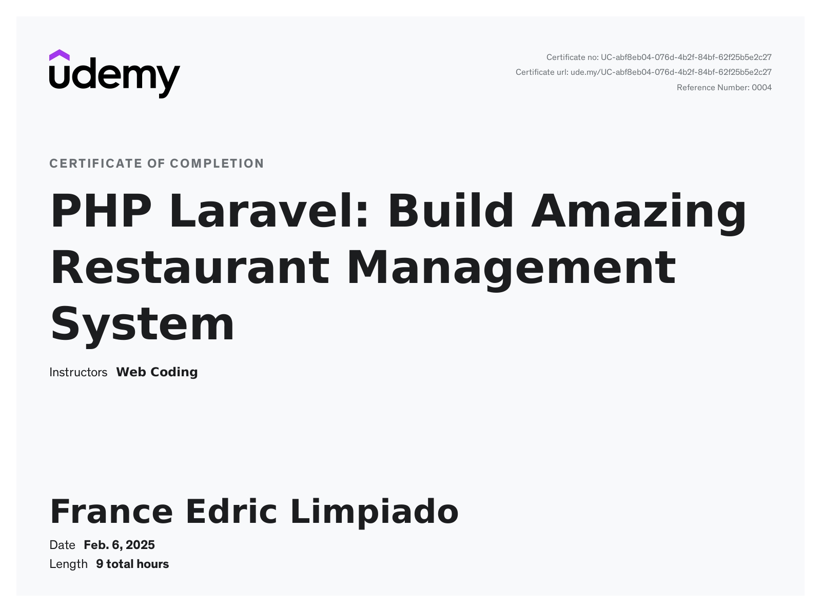 Php Laravel: Build amazing restaurant management system